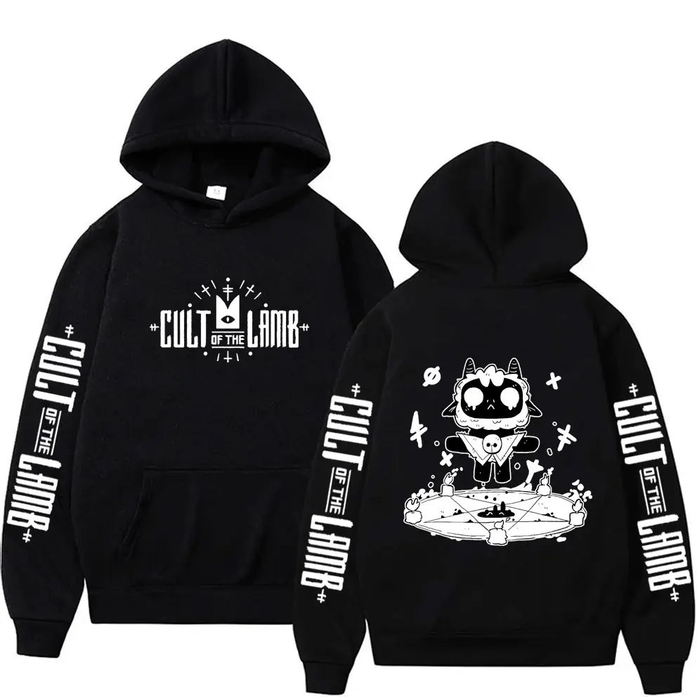 

Game Cult of The Lamb Hoodie Men's Women Cute Funny Pullover Hoodies Male Vintage Oversized Sweatshirt Unisex Casual Tracksuit