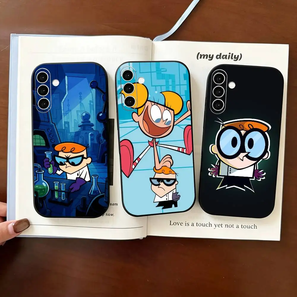 Cartoon D-Dexters L-Laboratory  Phone Case For Samsung Galaxy A73,A72,A71,A70,A53,A52,A51,Others Soft Black Cover