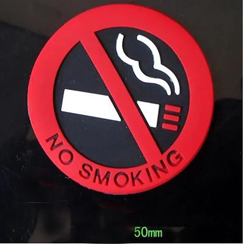 No Smoking Car Stickers Styling Round Red Sign Vinyl Sticker Use for Car Glass Business Door Universal Auto Accessories