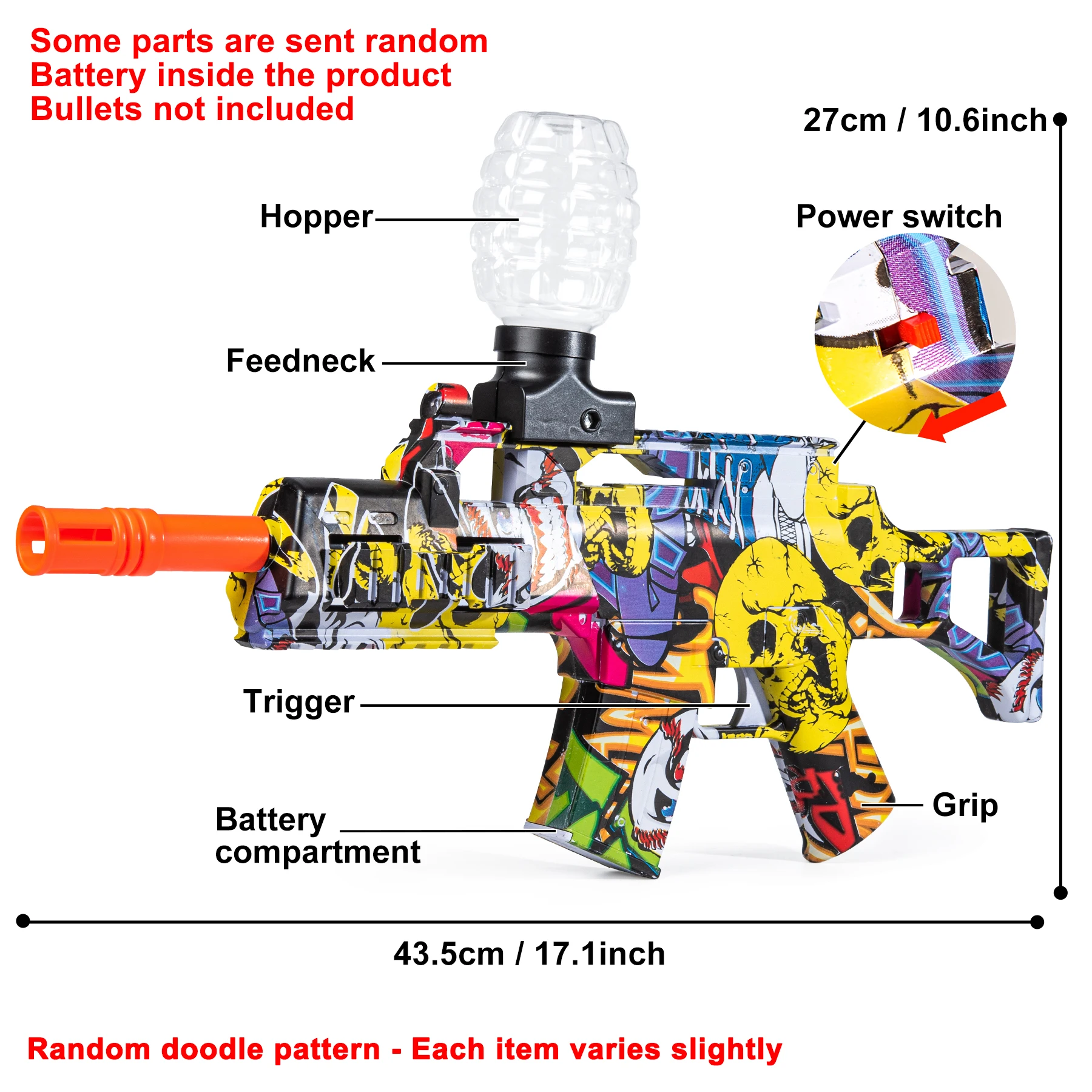 2025年新型G36電動ブラスターおもちゃ銃 - 高精度射撃 - パーティーゲーム - ハロウィン、感謝祭、クリスマスギフト（弾丸なし）