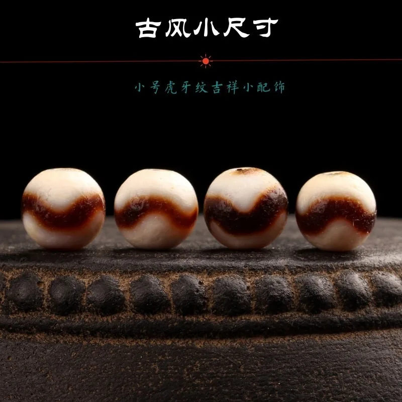 10mm-小型タイガートゥースジービーズ-チベットスタイルアクセサリー-スペーカー-仏教祈りのビーズ-サンダルウッド菩提樹の種-天然香料-ホームデコレーション