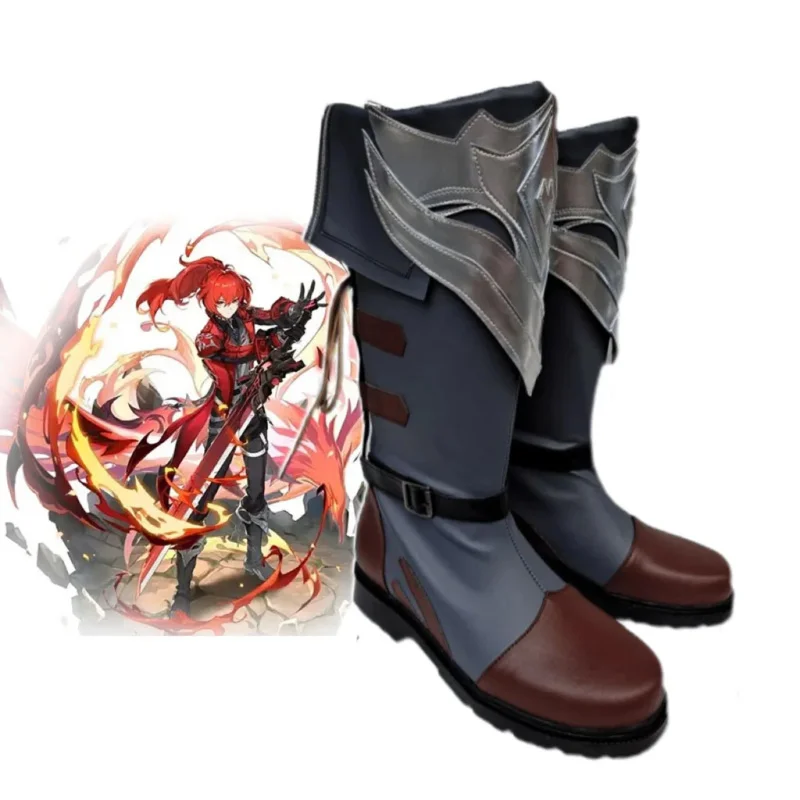 Genshin Impact Diluc Ragnvindr Cosplay Shoes Boots Women Adult Men Halloween Accessory