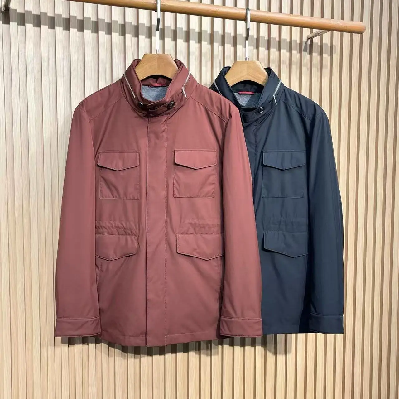 

BC итальянская осенне-зимняя новая куртка в старом денежном стиле с воротником-стойкой, мужская деловая повседневная однотонная куртка для инструментов