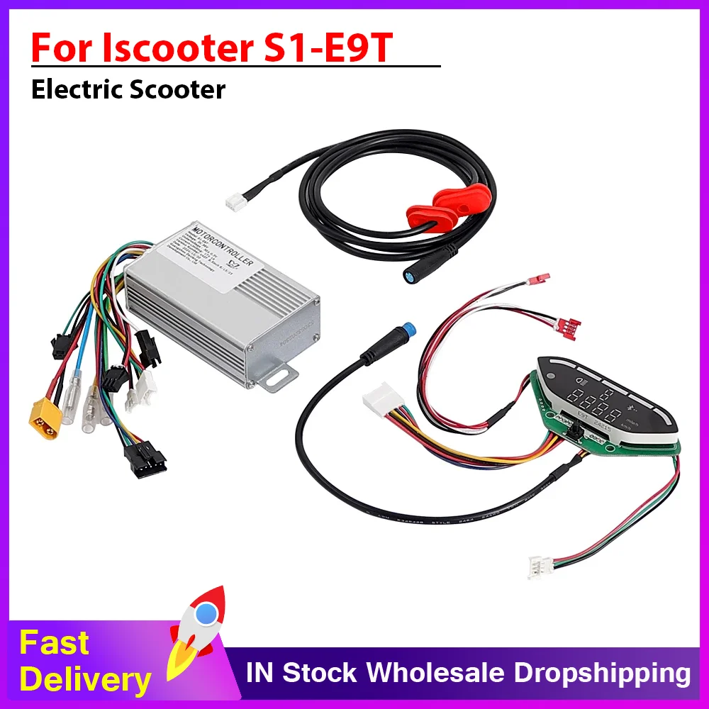 

1 комплект контроллера приборной панели для S1-E9T, комплект контроллера дисплея для электрического скутера, 17A, 36 В, 350 Вт, запчасти, аксессуары