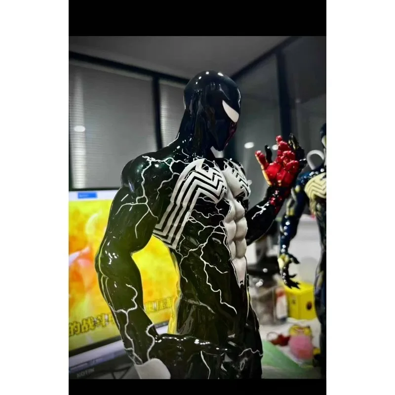 50cm os vingadores figura veneno homem-aranha simbiose anime coleção modelo resina ornamento de mesa presentes do feriado crianças brinquedos