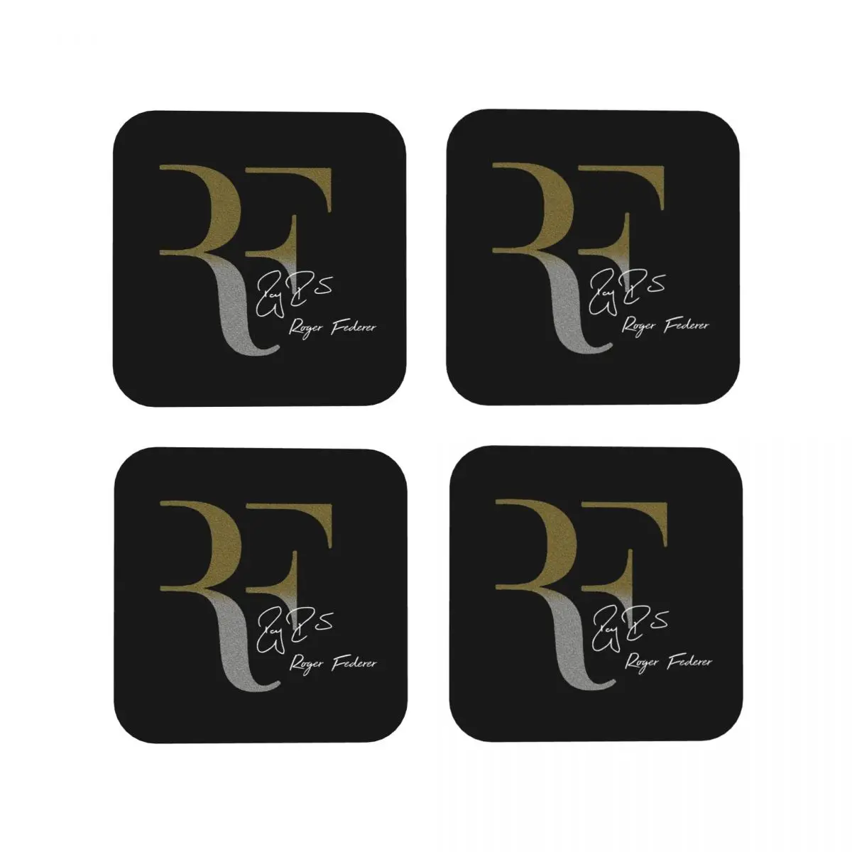 Roger Federer Coasters Coffee Mats Mug Cup Placemats Tableware Pads for Home Kitchen Dining Bar