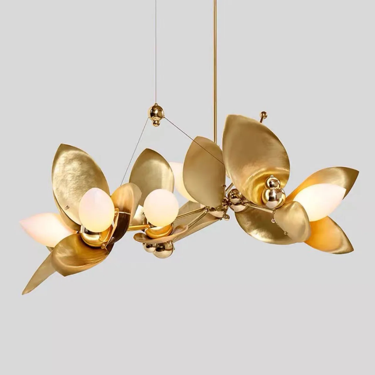 مصباح فني عتيق لغرفة المعيشة، مصباح ديكور فاخر، جميع النحاس #2