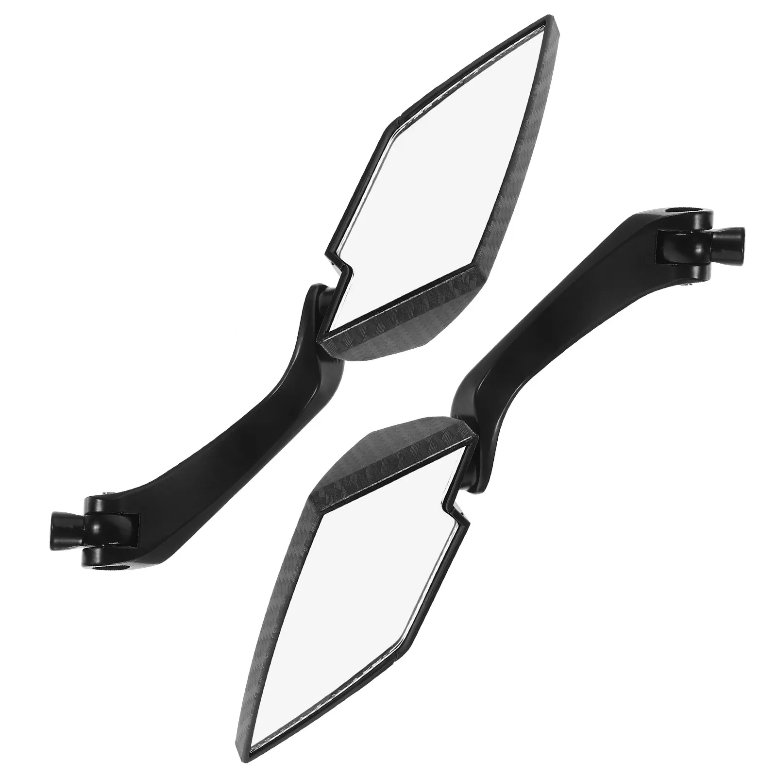 

Pair Black Rear View Mirrors for Motorcycle Scooter E-Bike 150x58mm Size 120Mm Length 360 Degree Adjustable Universal