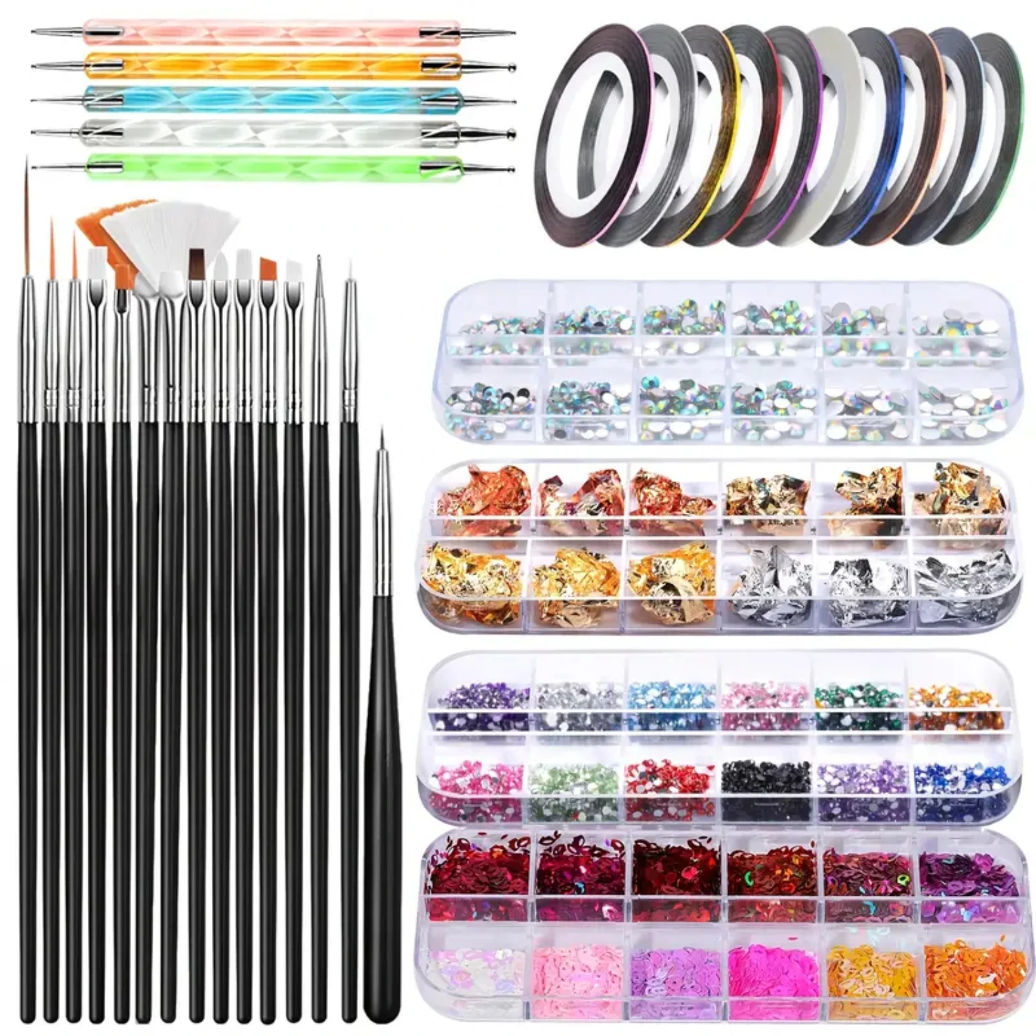 

Elevate your nail art game with Teenitor's exquisite 3D nail decorations kit featuring stunning and intricate designs. Perfect f