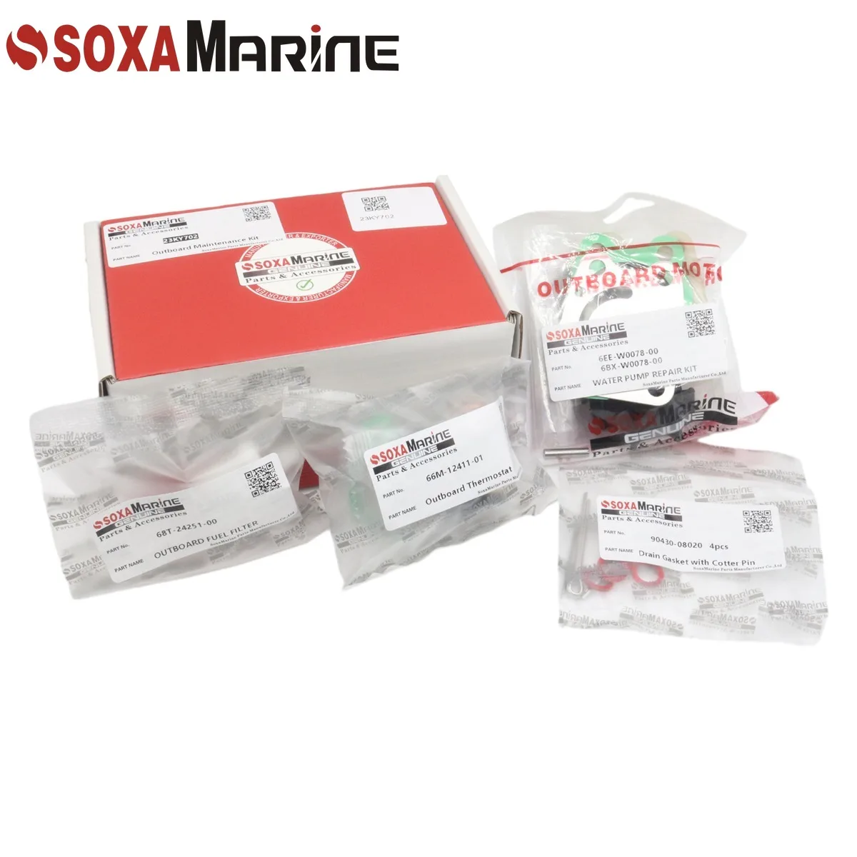 

Fit for Yamaha F4B F5A F6C Maintenance Kit 2010 + Marine Outboard Water Pump Rebuild with Thermostat and Fuel Filter