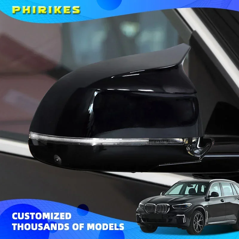 

For BMW X3 G01 X4 G02 X5 G05 X6 G06 X7 G07 2018 2019 2020 M style black rearview mirror cover X3M Look rearview mirror cover