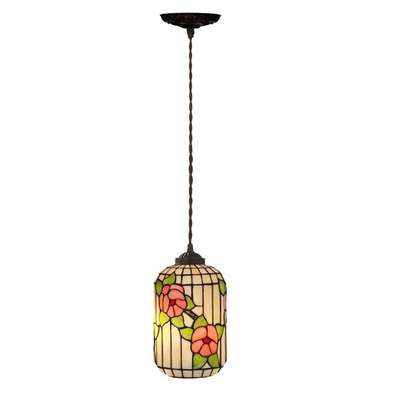 Red plum lantern chandelier, dining hanging cafe bar aisle balcony decorative small chandelier