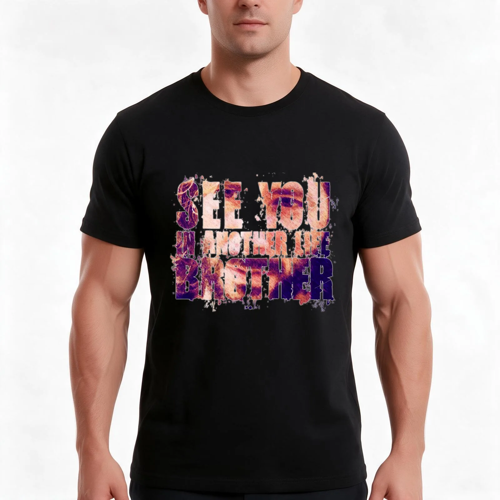 Lost - See you in another life brother! (v2) T-Shirt, Summer Casual Cotton Tee, Oversized Streetwear Tops, Vintage Graphic Print
