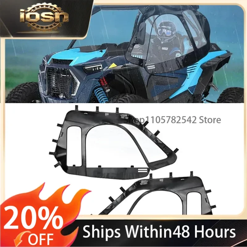 IOSN Soft Upper Doors for Polaris RZR XP 1000（2 Seater Model） – Soft Cab Enclosures Upgraded Zippers & Side Mirror Compatibility