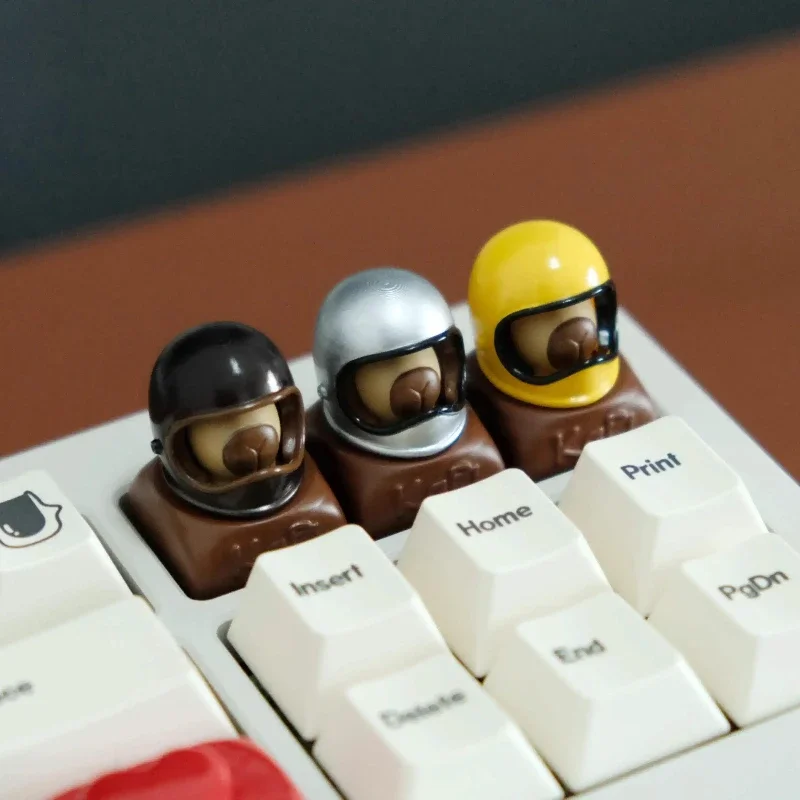 Capybara Keycaps Personalized Customized Helmet, Capybara Magnetic Keycaps Cartoon Animal Mechanical Keyboard Keycap Accessories