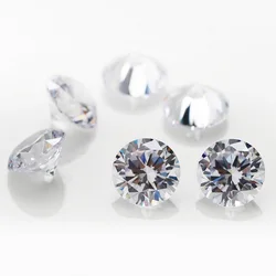 300pcs Size 1.0mm~6.5mm 5A Round Cut White Cubic Zirconia Stones Loose CZ Synthetic Gems For Jewelry Making