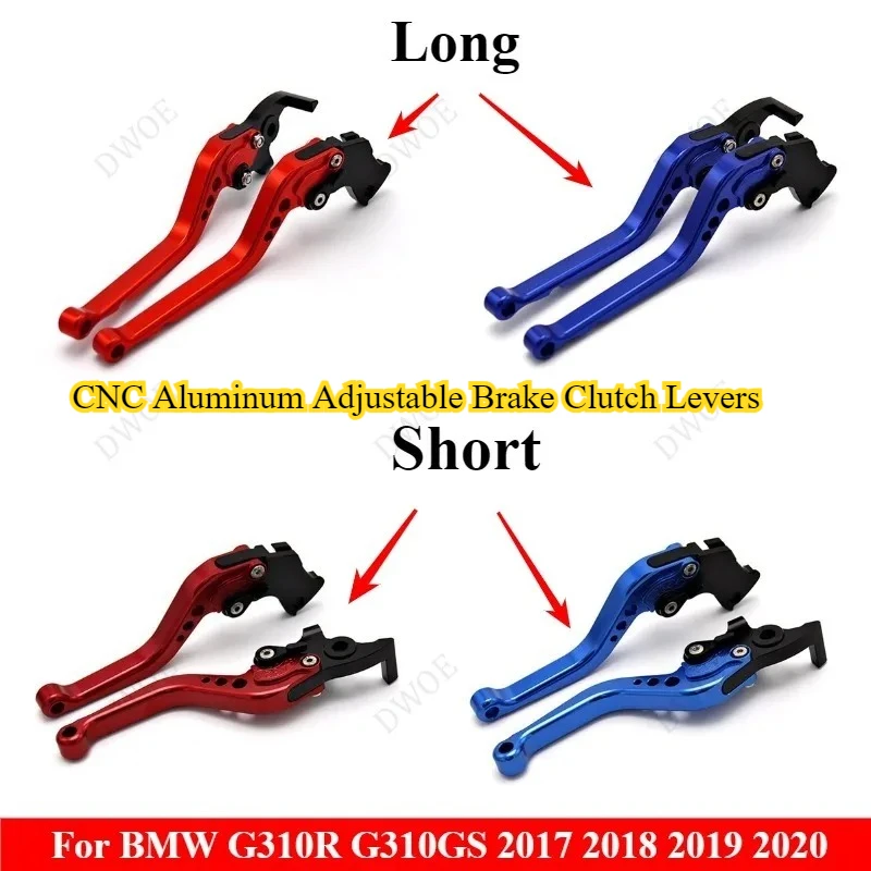 

Длинные или короткие регулируемые рычаги тормоза и сцепления из алюминия с ЧПУ, аксессуары для мотоциклов BMW G310R G310GS 2017 2018 2019 2020