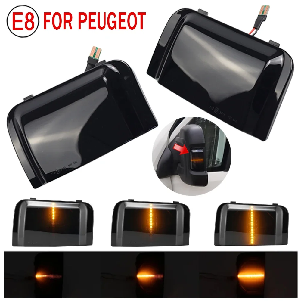 2pcs For Peugeot Boxer Fiat Ducato Citroen Jumper RAM PROMASTER Dynamic Turn Signal Light LED Side Mirror Sequential Indicator