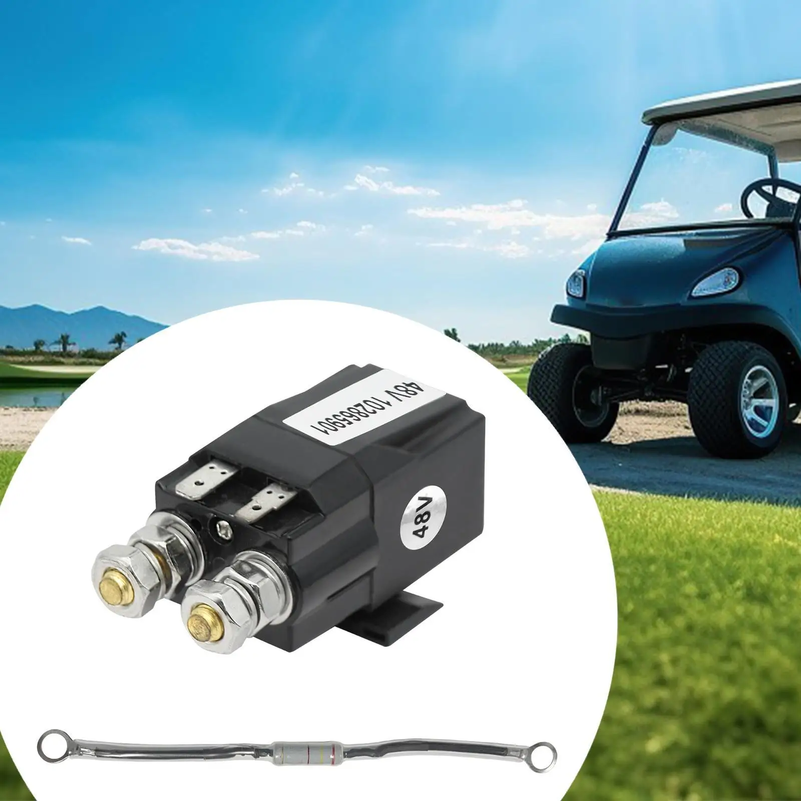 

Соленоид 102865901, простая в установке запасная часть, надежная замена с резистором 1014947, аксессуары для гольф-каров для клубного автомобиля