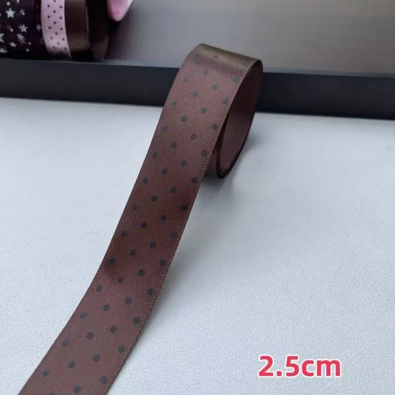 12-teiliges Set aus rosa-braunen gestreiften Bändern, Kombination aus Spitze, handgemachte Schleifen, Haaraccessoires, Geschenkverpackung, DIY-Material, Geschenk – Detail 8