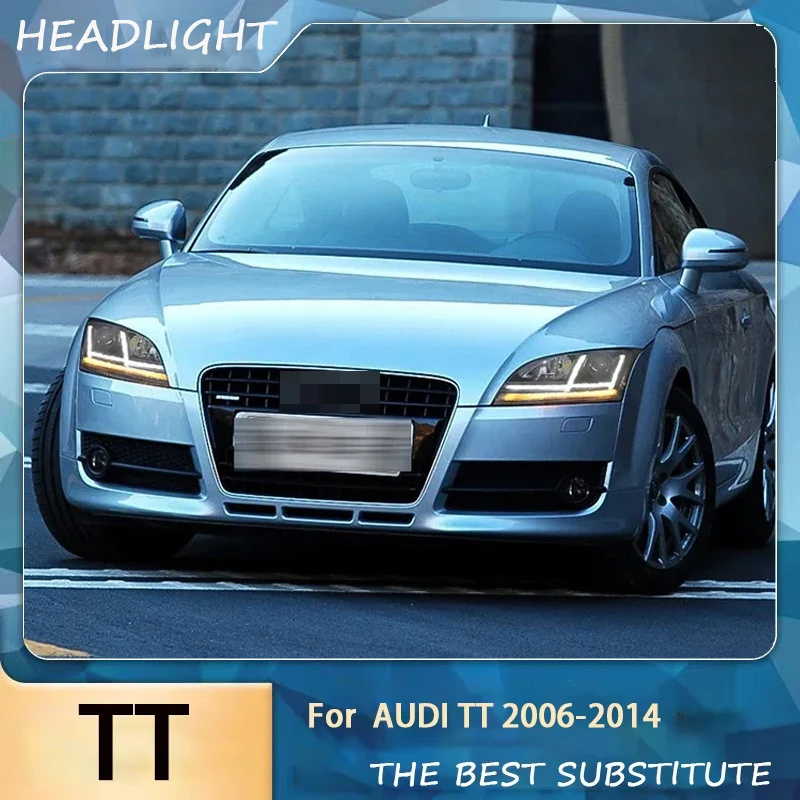 Car Styling for Audi TT headlight with taillights 2006 2007-2014 led headlight for TT Headlight Lamp with dynamic turn signal