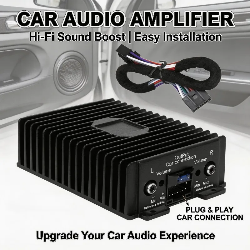 

80W 4-Channel A/B Class Car Amp Digital Sound Processor for Android Car Unit Auto Audio Upgrade Modify Vehicle Replacement Parts