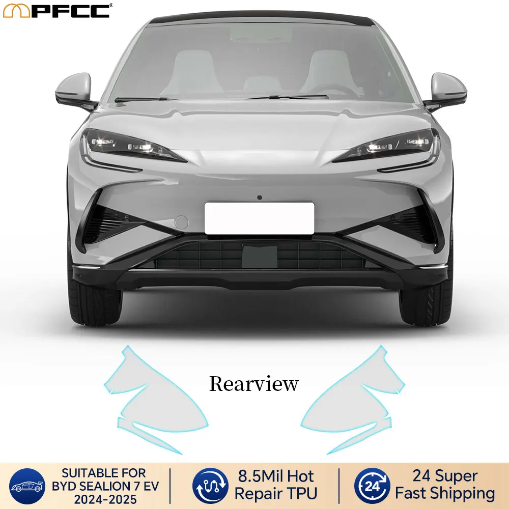 

For BYD Sealion 7 EV 2024 2025 Headlight Rearview B C Pillars Protection Film Car Sticker Anti-scratch Protective Accessories