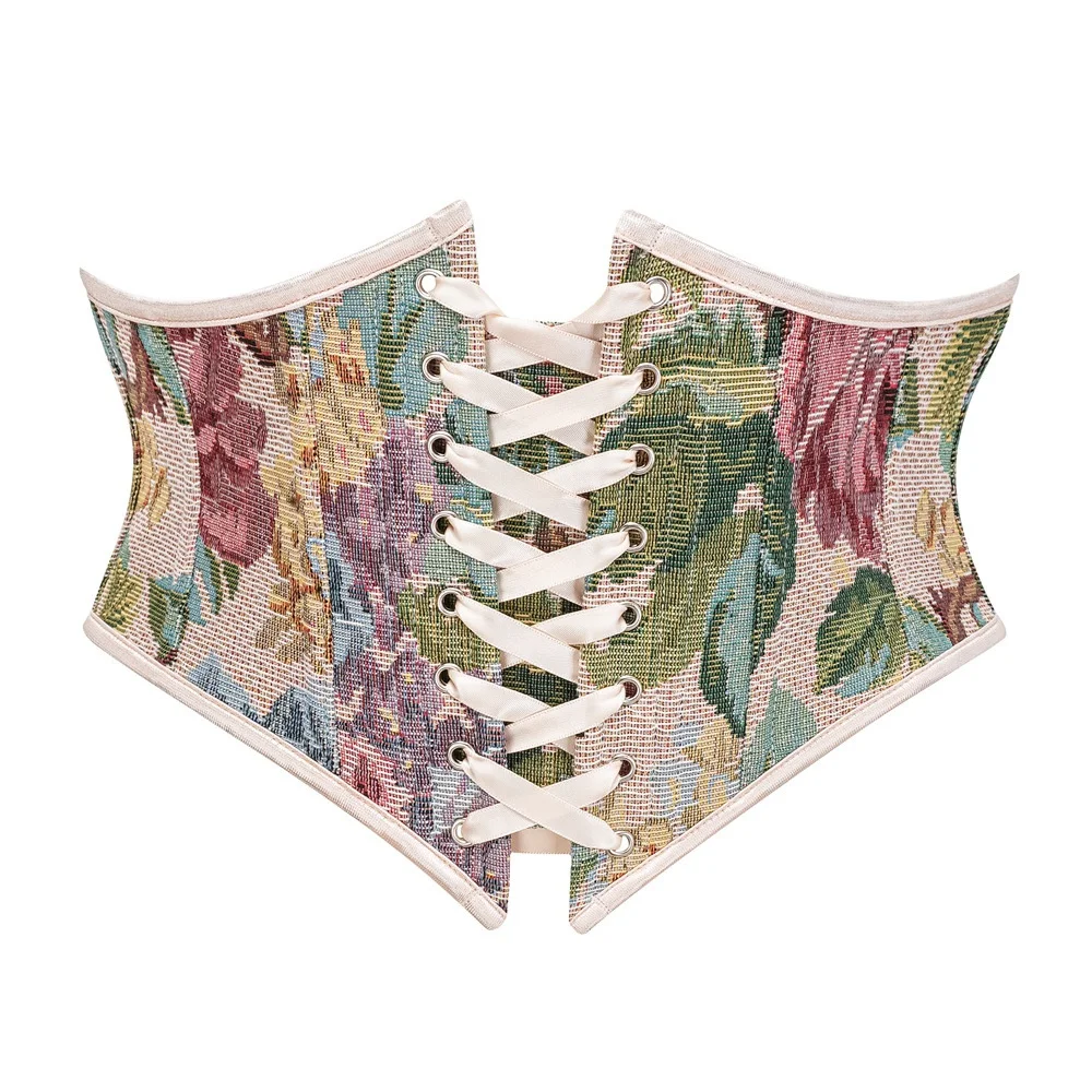 Schnürkorsettgürtel, Taillentrainer, sexy Vintage Damen-Korsetts mit Reißverschluss, Unterbrustkorsetts, Bustier, floral, elegant, Mieder, Body Shaper