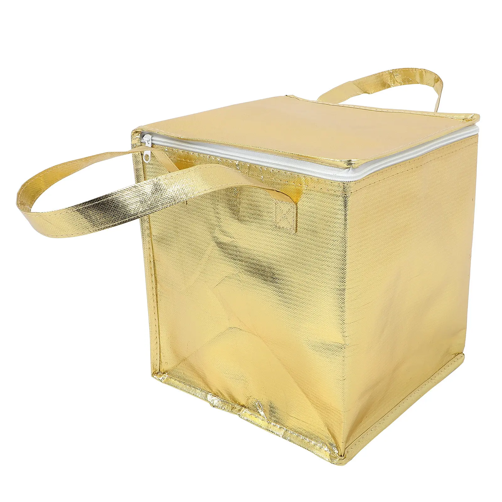 1Pcs Cooler Tote Bag Insulated Storage Bag Foldable Lightweight Waterproof Surface for Ice Cream Cake Fruits Drinks Snacks Daily