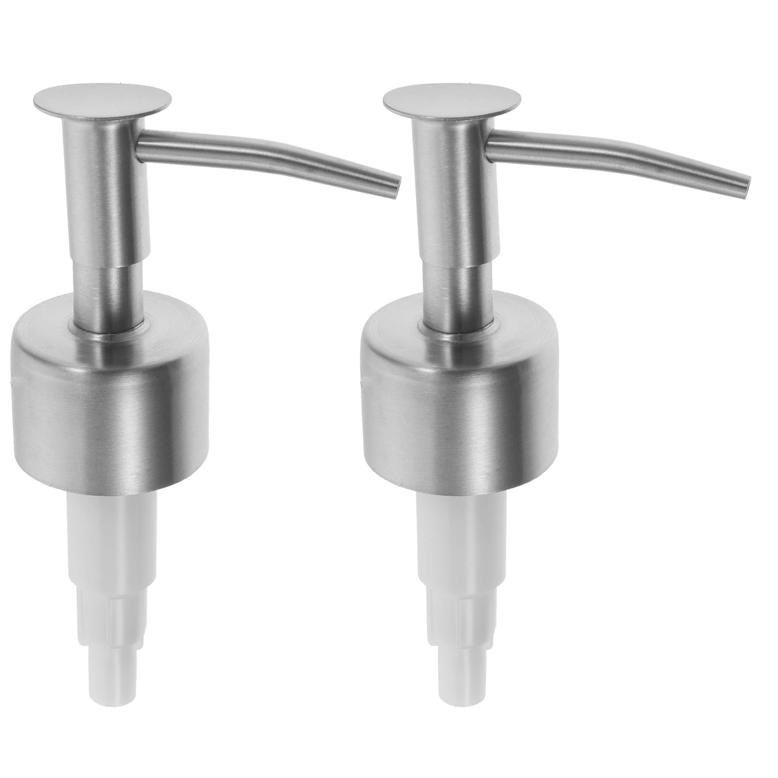

2 pcs Stainless Steel Lids Dispenser Pump for Liquid Soap Bottles 28mm Thread Classic Design Long Performance Elegant