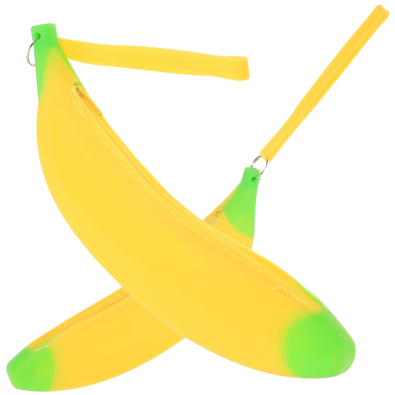

2 Pcs Pencil Bag Banana Case Bananas Large Capacity High Silicone Pouch Student