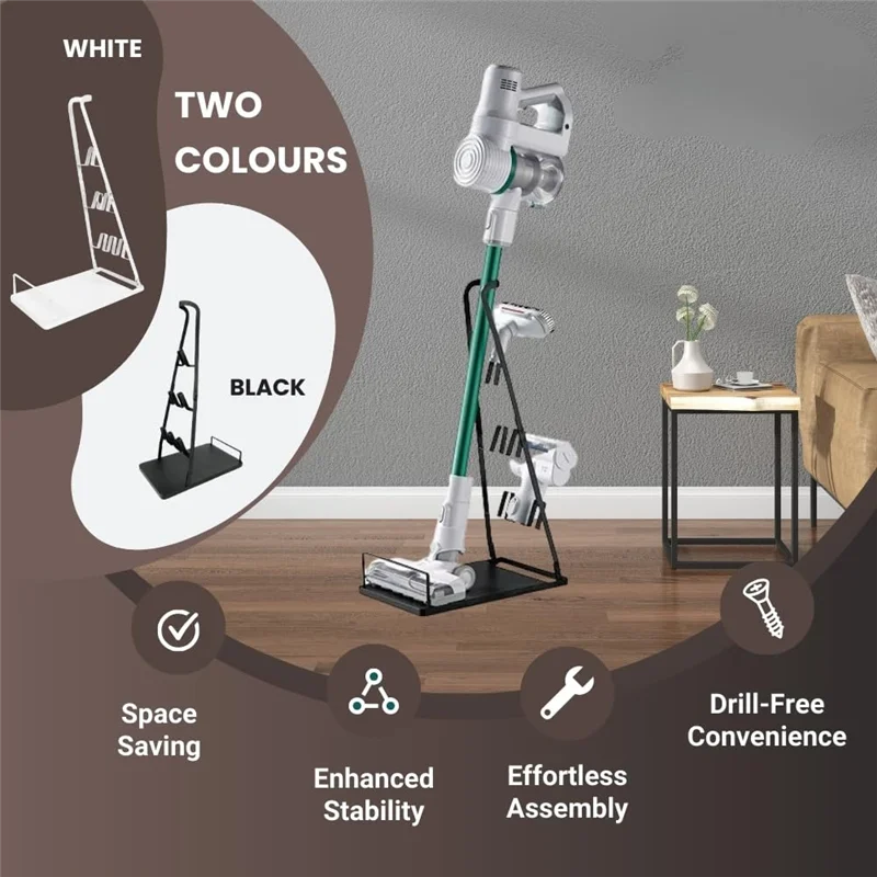 a26f-cleaner-parts-vacuum-cleaner-bracket-holder-floor-stand-storage-brush-shelf-tool-black