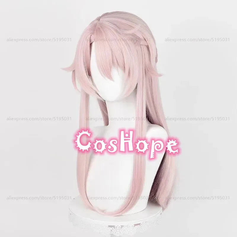 JIAO QIU شعر مستعار تأثيري النساء 68 سنتيمتر الشعر الطويل الوردي التدرج شعر مستعار تأثيري أنيمي تأثيري مقاومة للحرارة بيروكات صناعية #5
