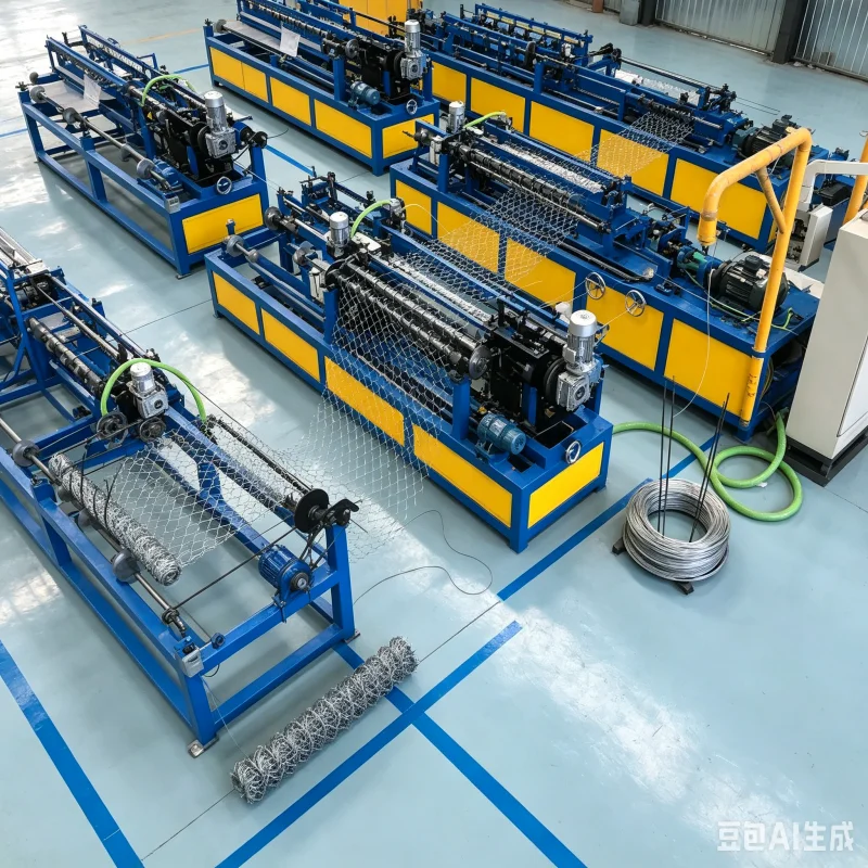 Heavy Duty CNC Chain Link Fence Manufacturing Line To Prevent Operational Failure Customized Diamond Grid Net Infrastructure