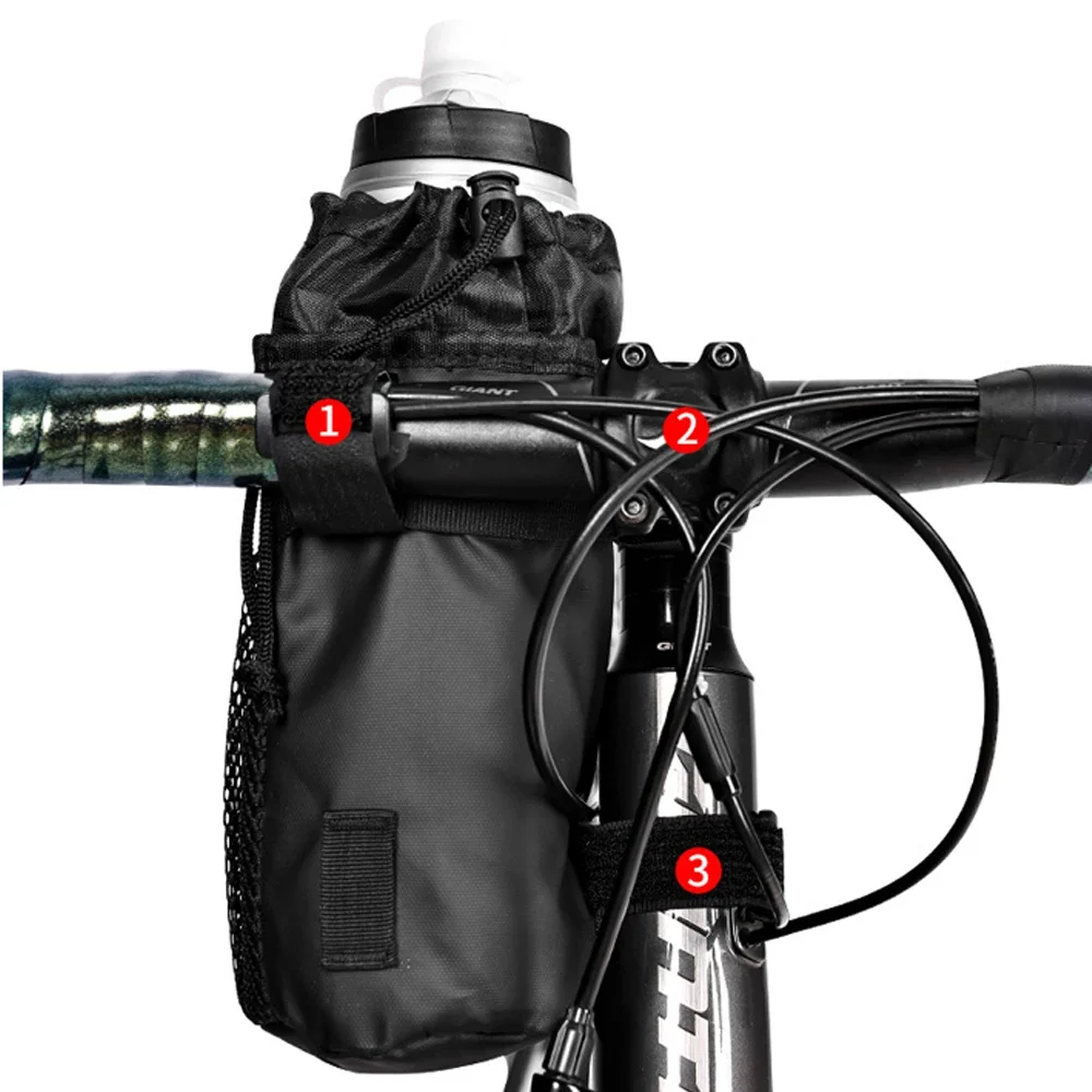 eBike Bottle Holder Cycling Water Bottle Carrier Pouch Insulated Kettle MTB Road Bicycle Handlebar Bag Phone Bag