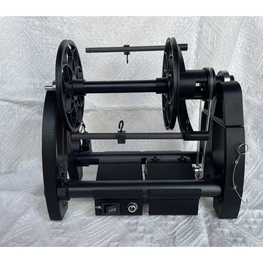 12V adjustable speed display mini electric spinning wheel, wool fiber cotton yarn twist 800RPM