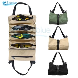 Multifunctional Portable Storage Bag Electrician Maintenance And Installation Tool Bag Multi Pocket Waterproof Roll Bag