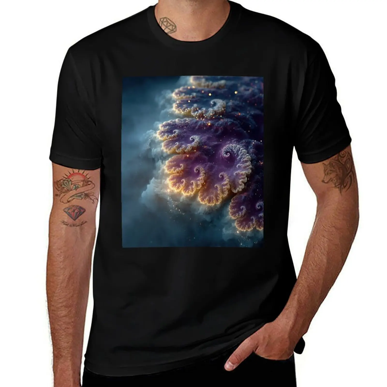

Aurora Fractal Bloom - Fractal Constellations T-Shirt new edition shirts graphic tees t shirts men