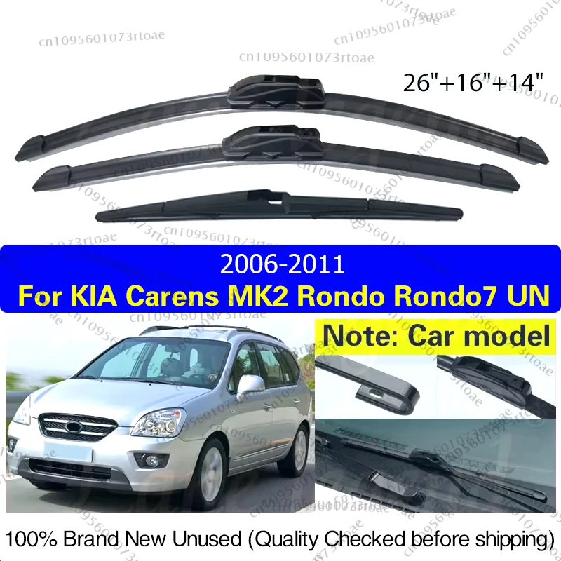 

Car Front Rear Wiper Blades For KIA Carens MK2 Rondo Rondo7 UN 2006 2007 2008 2009 2010 2011 Windshield Rubber Car Accessories