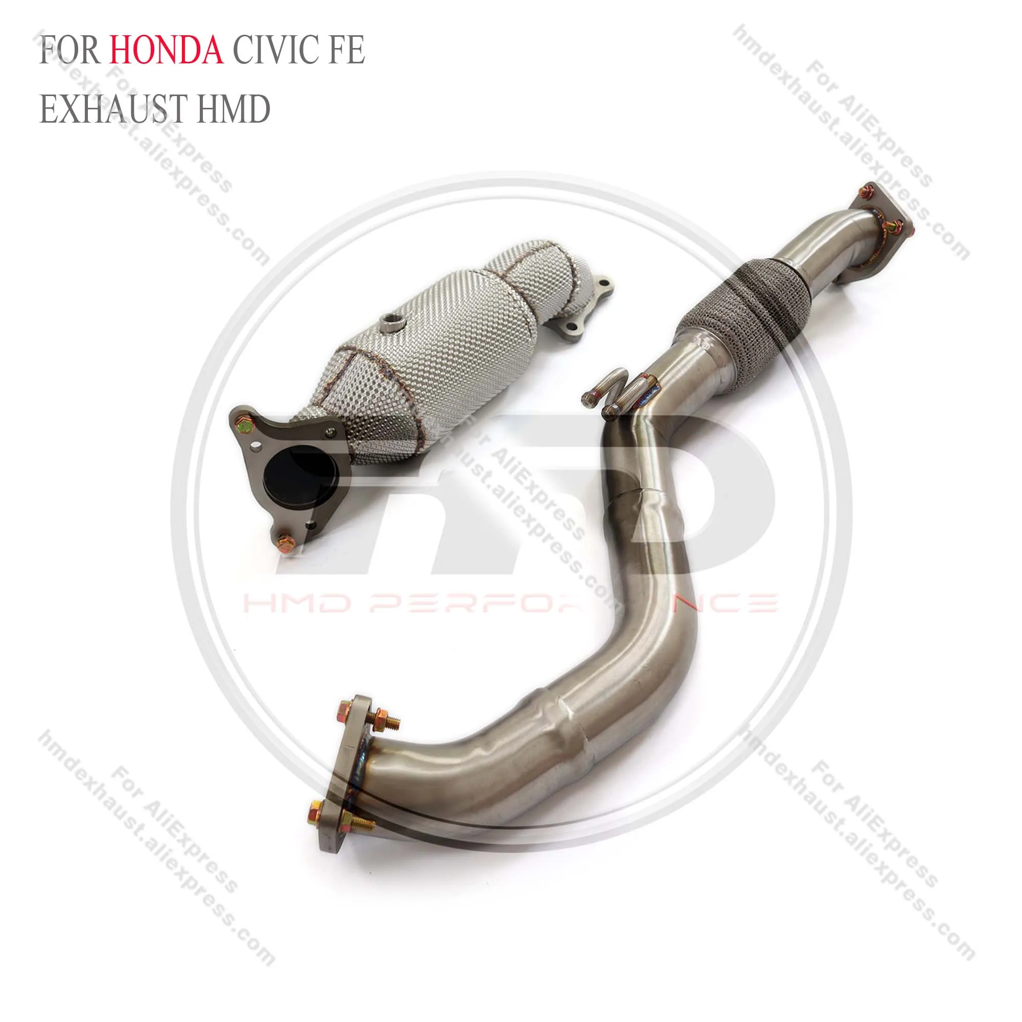 

HMD Exhaust System High Flow Performance Downpipe and Resonant for Honda Civic FE 1.5T With Heat Shield