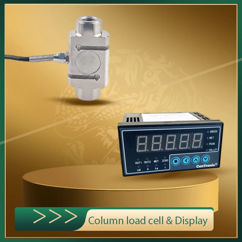 

Column Type S-type Load Cell Tension Pressure Sensor & Indicator Display Amplifier for Upper Lower Thread Holes Weighing Hook