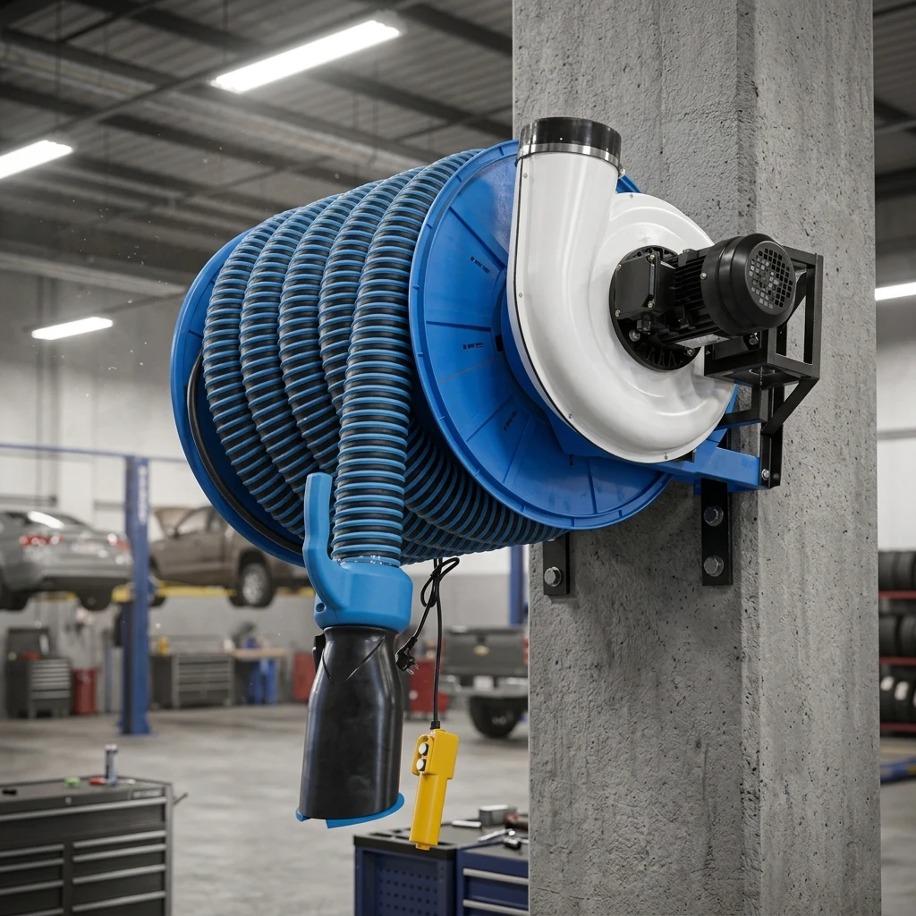 FS Automatic Motorized Garage Exhaust Extraction System Steel Workshop Vehicle Equipment Car Accessories CE Certified 220V/380V