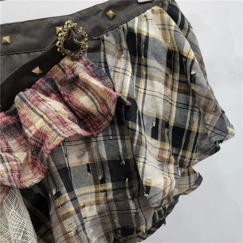 تنورة نسائية غير منتظمة منقوشة بتصميم كلاسيكي من SZJTTC، تنورة ضالة بتصميم متخصص