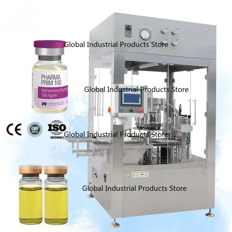 High Speed Automatic Vial Filling And Capping Machine for Liquid & Powder 1ml-10ml Customizable Pharmaceutical Industry Solution