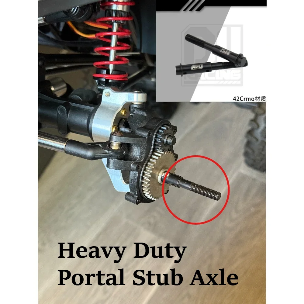 Simulation Heavy Duty Portal Stub Axle custom size For CROSSRC EMO XX Series 1/5 1/6 RC Crawler 42crmo Steel Upgrade Accessory