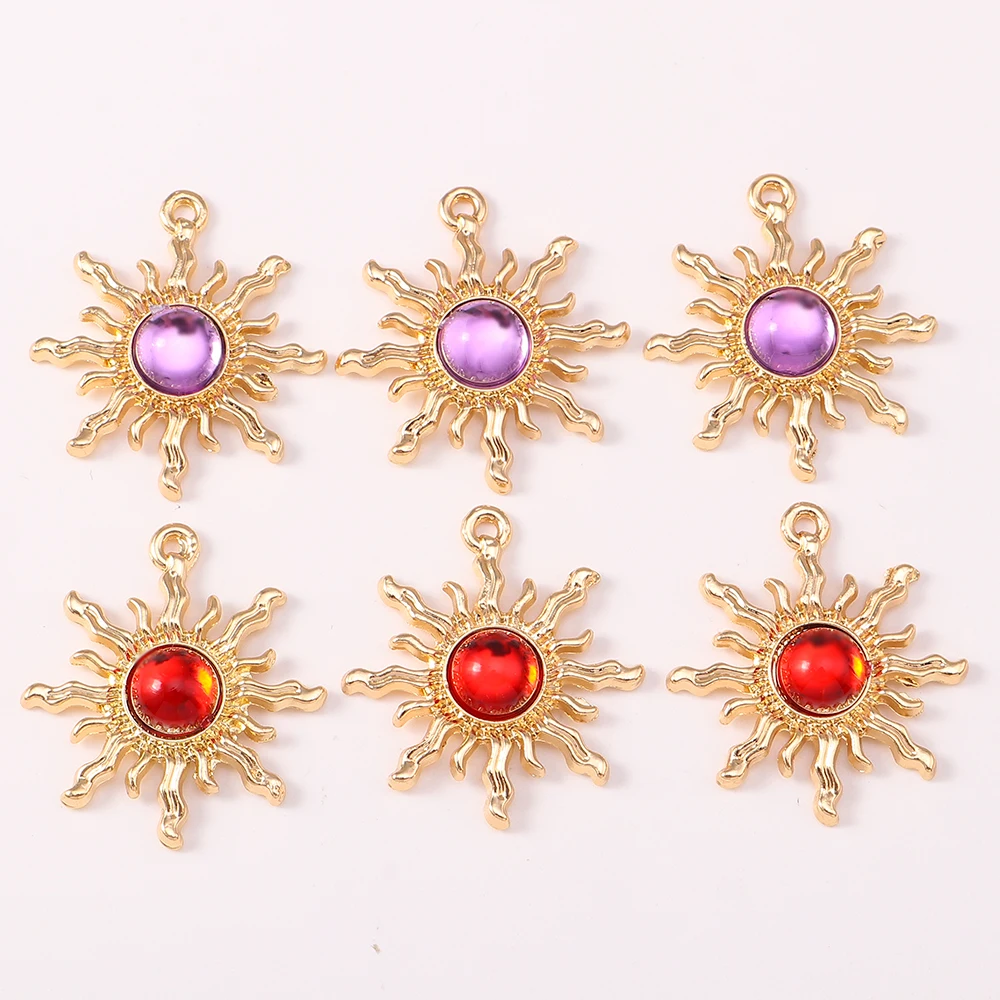 

Duarte 20Pcs/Lot Elegant Crystal Alloy Sun Charms Pendants for Jewelry Making DIY Drop Earrings Necklaces Bracelets Accessories