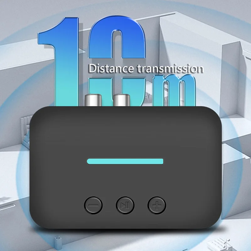 محول استقبال الصوت USB بلوتوث 5.3 موسيقى ستيريو لاسلكية 3.5 مللي متر AUX R/L RCA يدعم تشغيل U-القرص لمكبر الصوت المكتبي أمبير