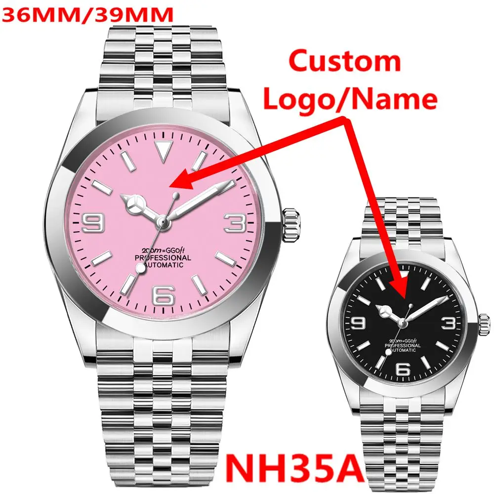 Custom logo Luxury NH35 /Miyota watches 36MM/39MM Automatic Mechanical Wristwatches Sapphire Luminous dress Dive watch men/women