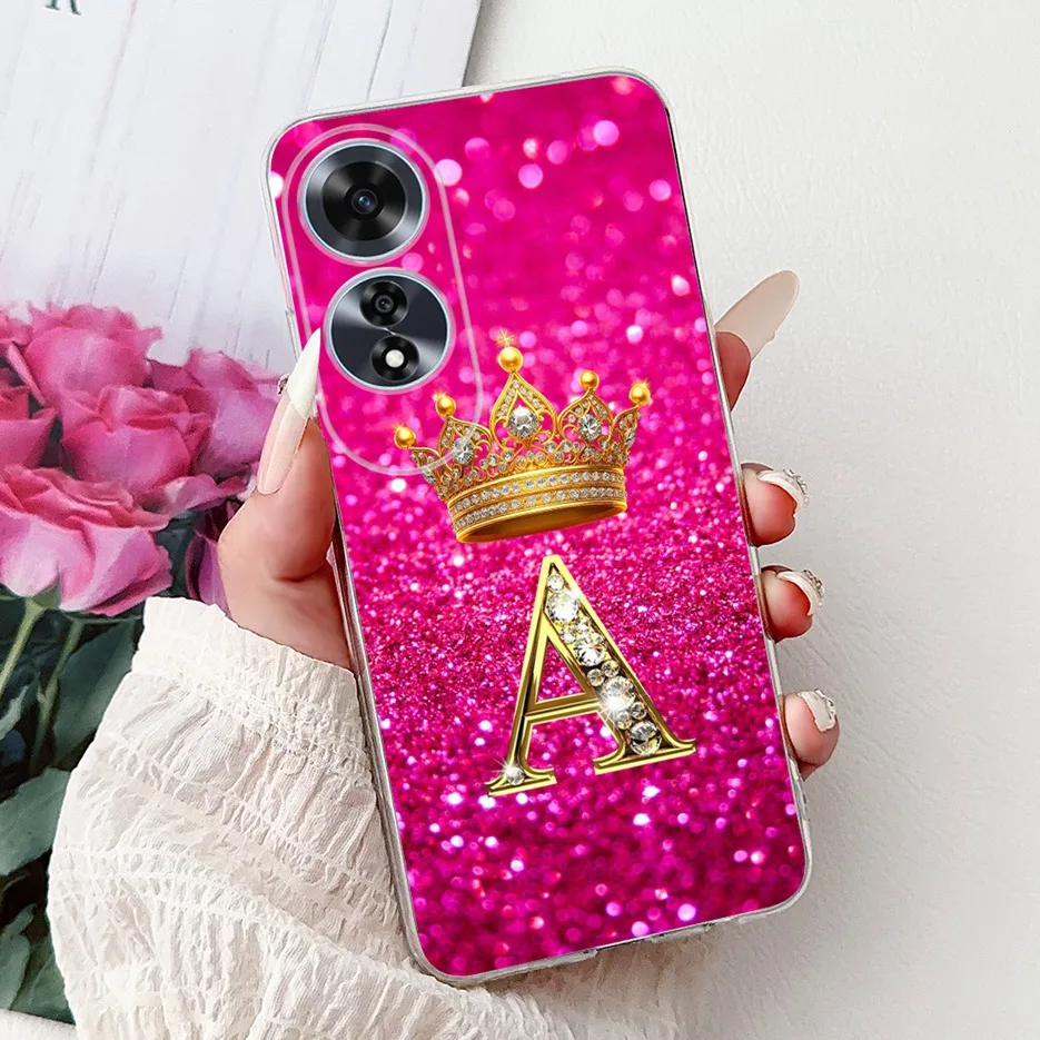 For Oppo A60 4G Case CPH2631 New Luxury Letters Cover Clear Silicone Soft Slim Phone Case Oppo A60 A 60 OppoA60 4G Fundas Bumper