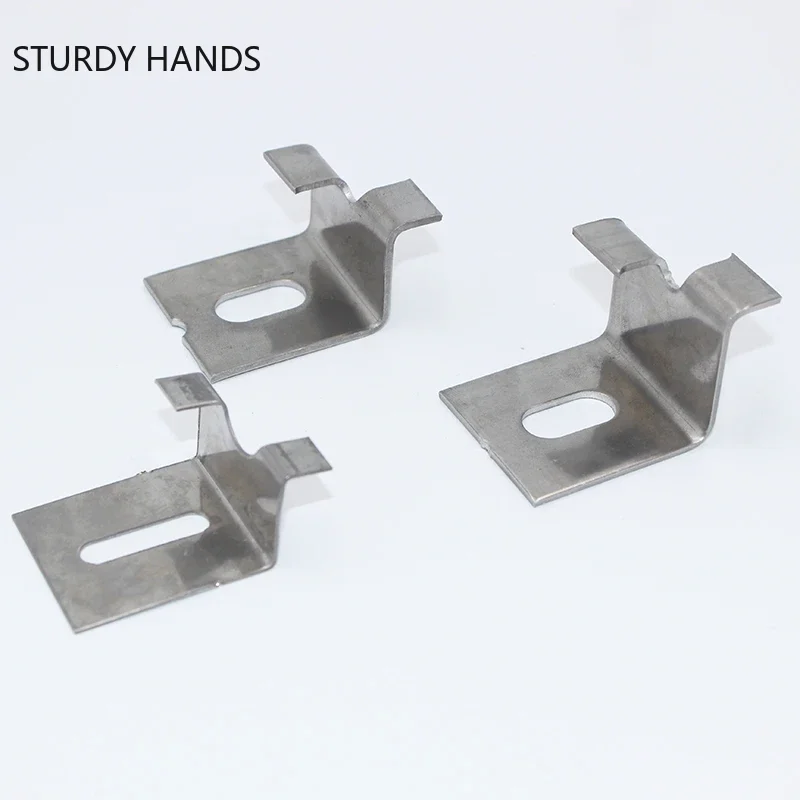 Imagem -05 - Stainless Steel Tile Dry Hook Double Bend Pendant Marble Curtain Wall Hanging Fixed Hardware Fastener Hook Hanging Piece 50 Pcs